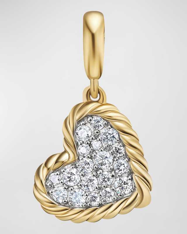 DY Elements Heart Pendant in 18K Gold, 12.6mm